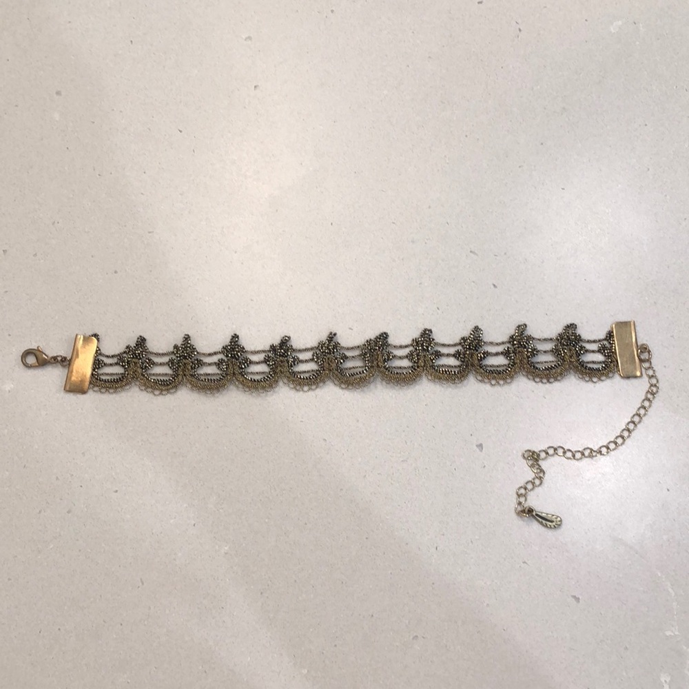 Free people gold lace chocker
